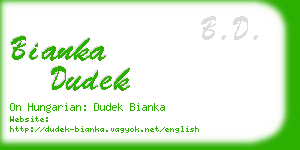 bianka dudek business card
